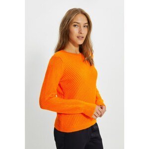 Trendyol Orange Crew Neck Knitwear Sweater