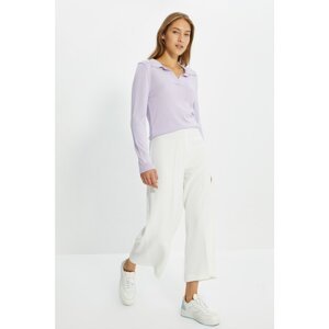 Trendyol Lilac Polo Collar Knitwear Sweater