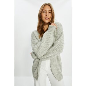 Trendyol Gray Knitted Knitwear Cardigan