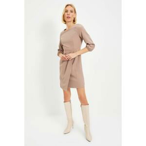 Trendyol Mink Pleat Detailed Dress