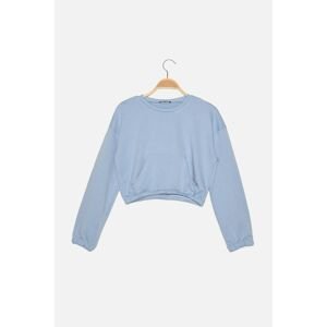 Trendyol Light Blue Knitted Sweatshirt