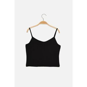 Trendyol Black Crop Knitted Singlet