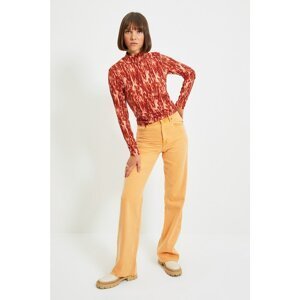Trendyol Multicolored Patterned Stand Up Knitted Blouse