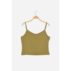 Trendyol Khaki Crop Knitted Singlet