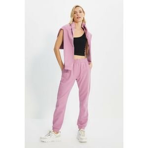 Trendyol Dried Rose Basic Jogger Knitted Sweatpants