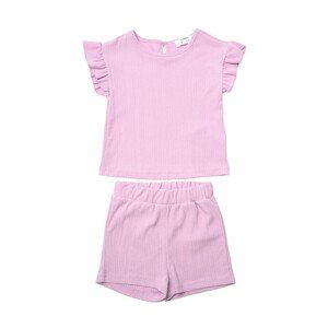 Trendyol Lilac Frill Detailed Girl Knitted Top-Top Set