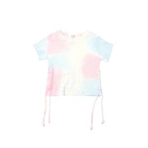 Trendyol Pink Tie Dye Washed Pleated Girl Knitted Blouse