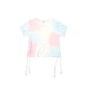 Trendyol Pink Tie Dye Washed Pleated Girl Knitted Blouse