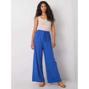 RUE PARIS Blue fabric trousers