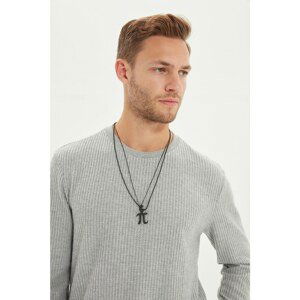 Trendyol Black Men's Pi Number Figured Metal Bijouterie Necklace