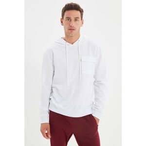 Trendyol White Men Regular Fit Sweatshirt