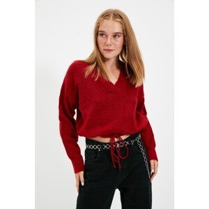 Trendyol Red Collar Detailed Knitwear Sweater