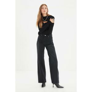 Trendyol Black Rise Waist Wide Leg Jeans