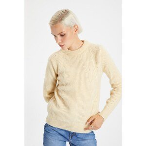 Trendyol Ecru Crew Neck Knitwear Sweater
