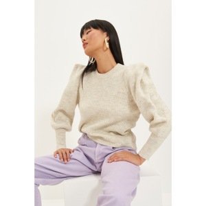 Trendyol Ecru Shoulder Detailed Knitwear Sweater