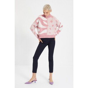 Trendyol Powder Jacquard Crop Knitwear Sweater