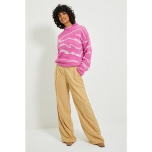 Trendyol Pink Beard Rope Knitwear Sweater