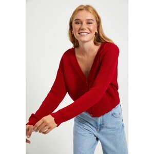 Trendyol Red Button Knitwear Cardigan