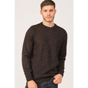 V0214 DEWBERRY MEN'S SWEATER-COFFEE