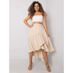 RUE PARIS Beige skirt with tie