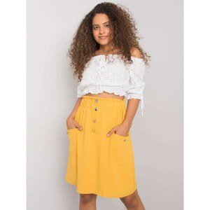 Yellow skirt with buttons