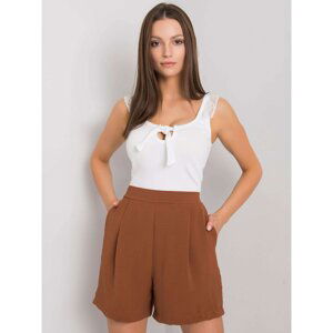 Brown Cotton Shorts