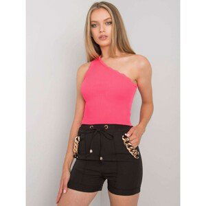 Black shorts with decorative chains