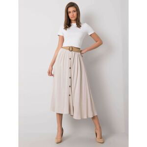 Beige skirt with a belt