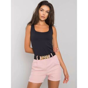 Dusty pink shorts with a decorative belt