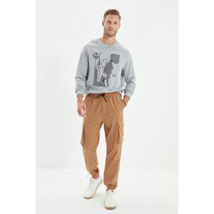 Trendyol Mink Men's Cargo Elastic Leg Lace-up Pocket Trousers