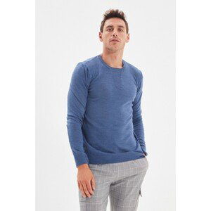 Trendyol Indigo Men's Crew Neck Slim Fit Knitwear Sweater