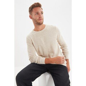 Trendyol Stone Men's Crew Collar Slim Fit Knitwear Sweater