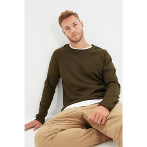 Trendyol Khaki Men's Crew Neck Regular Fit Knitwear Sweater