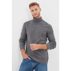 Trendyol Gray Men's Turtleneck Slim Fit Knitwear Sweater