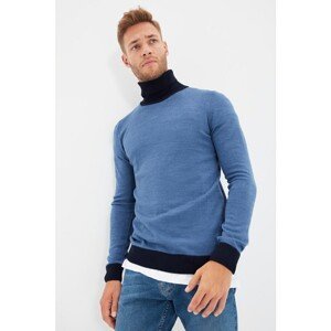 Trendyol Indigo Men's Turtleneck Slim Fit Knitwear Sweater