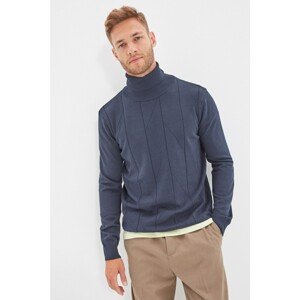 Trendyol Navy Blue Men's Turtleneck Slim Fit Knitwear Sweater