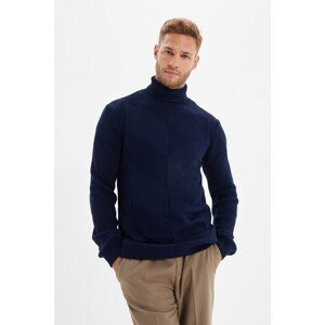 Trendyol Navy Blue Men's Turtleneck Slim Fit Knitwear Sweater