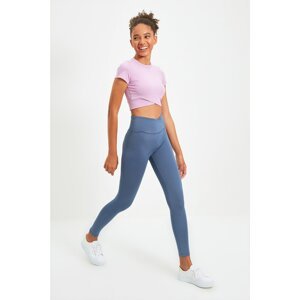 Trendyol Indigo Wrapped Waist Detailed Gathering Sport Tights