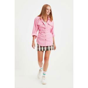 Trendyol Pink Belt, Wide Fit Woven Jacket