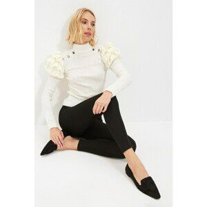 Trendyol Ecru Shoulder And Button Detailed Knitwear Sweater