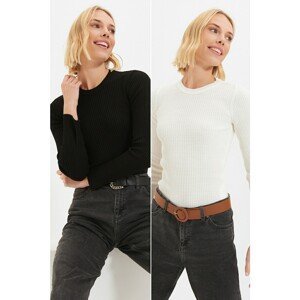 Trendyol Black and White Knitwear Sweater