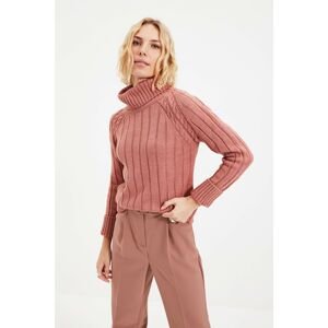 Trendyol Dried Rose Turtleneck Knitwear Sweater