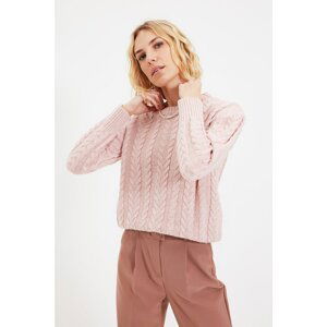 Trendyol Powder Knitted Detailed Knitwear Sweater