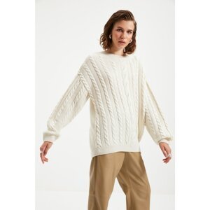Trendyol Ecru Hair Knit Knitwear Sweater