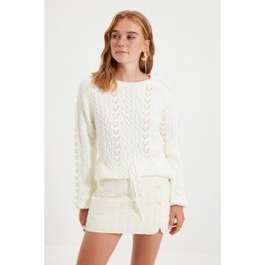 Trendyol Ecru Knitted Detailed Knitwear Sweater