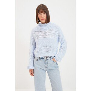Trendyol Light Blue Knitted Detailed Knitwear Sweater