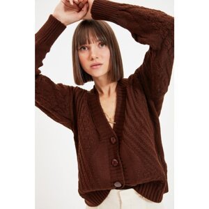 Trendyol Brown Buttoned Knitwear Cardigan