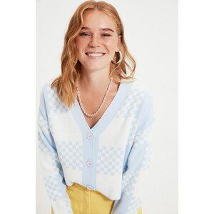 Trendyol Light Blue Jacquard Knitwear Cardigan