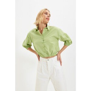 Trendyol Green Crop Shirt