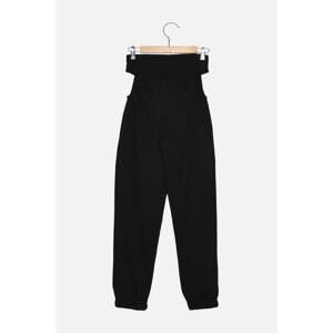 Trendyol Black Cut Out Detailed Knitted Thin Sweatpants